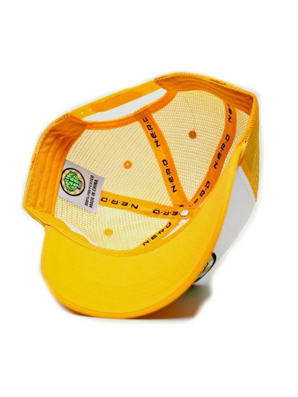 NERD Trucker Hat Pharrell Neptunes Y2K Retro Camo Brain Logo Mesh Snapback Cap